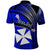 Custom Wallis and Futuna Polo Shirt Plumeria Flowers With Blue Polynesian Pattern LT14 - Polynesian Pride