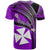 Custom Wallis and Futuna T Shirt Plumeria Flowers With Purple Polynesian Pattern LT14 - Polynesian Pride