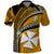 Custom Wallis and Futuna Polo Shirt Plumeria Flowers With Gold Polynesian Pattern LT14 Gold - Polynesian Pride