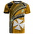 Custom Wallis and Futuna T Shirt Plumeria Flowers With Gold Polynesian Pattern LT14 Gold - Polynesian Pride