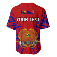 (Custom Personalised) Papua New Guinea Baseball Jersey Central Province Mix Coat Of Arms Polynesian Art LT14 - Polynesian Pride