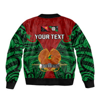 (Custom Personalised) Papua New Guinea Bomber Jacket East New Britain Province Mix Coat Of Arms Polynesian Art LT14 - Polynesian Pride