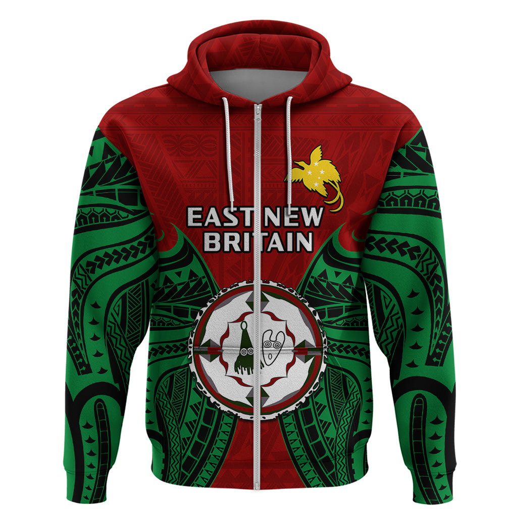 Custom Papua New Guinea Hoodie East New Britain Province Mix Coat of Arms Polynesian Art LT14 - Polynesian Pride