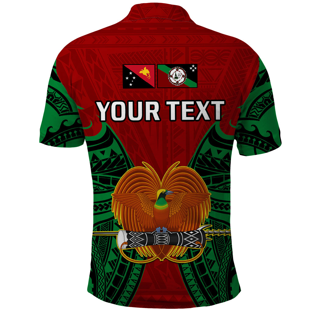 Custom Papua New Guinea Polo Shirt East New Britain Province Mix Coat Of Arms Polynesian Art LT14 - Polynesian Pride