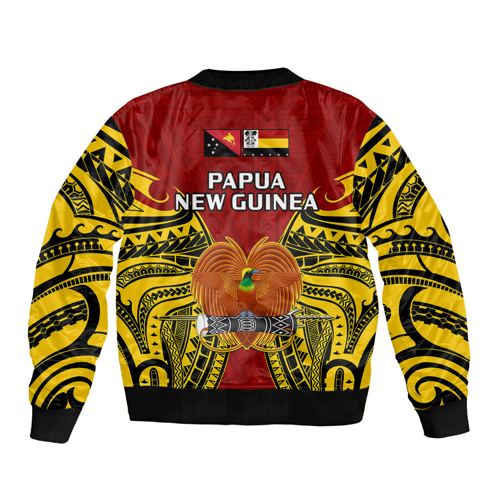Papua New Guinea Bomber Jacket Madang Province Mix Coat Of Arms Polynesian Art LT14 - Polynesian Pride