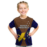 Papua New Guinea Kid T Shirt Manus Province Mix Coat Of Arms Polynesian Art LT14 Youth XL Size14 - Polynesian Pride
