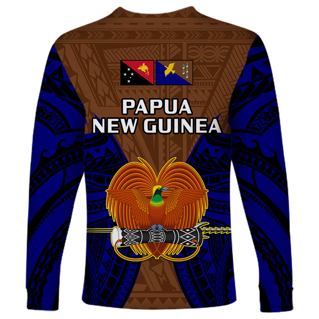 Papua New Guinea Long Sleeve Shirt Manus Province Mix Coat Of Arms Polynesian Art LT14 - Polynesian Pride