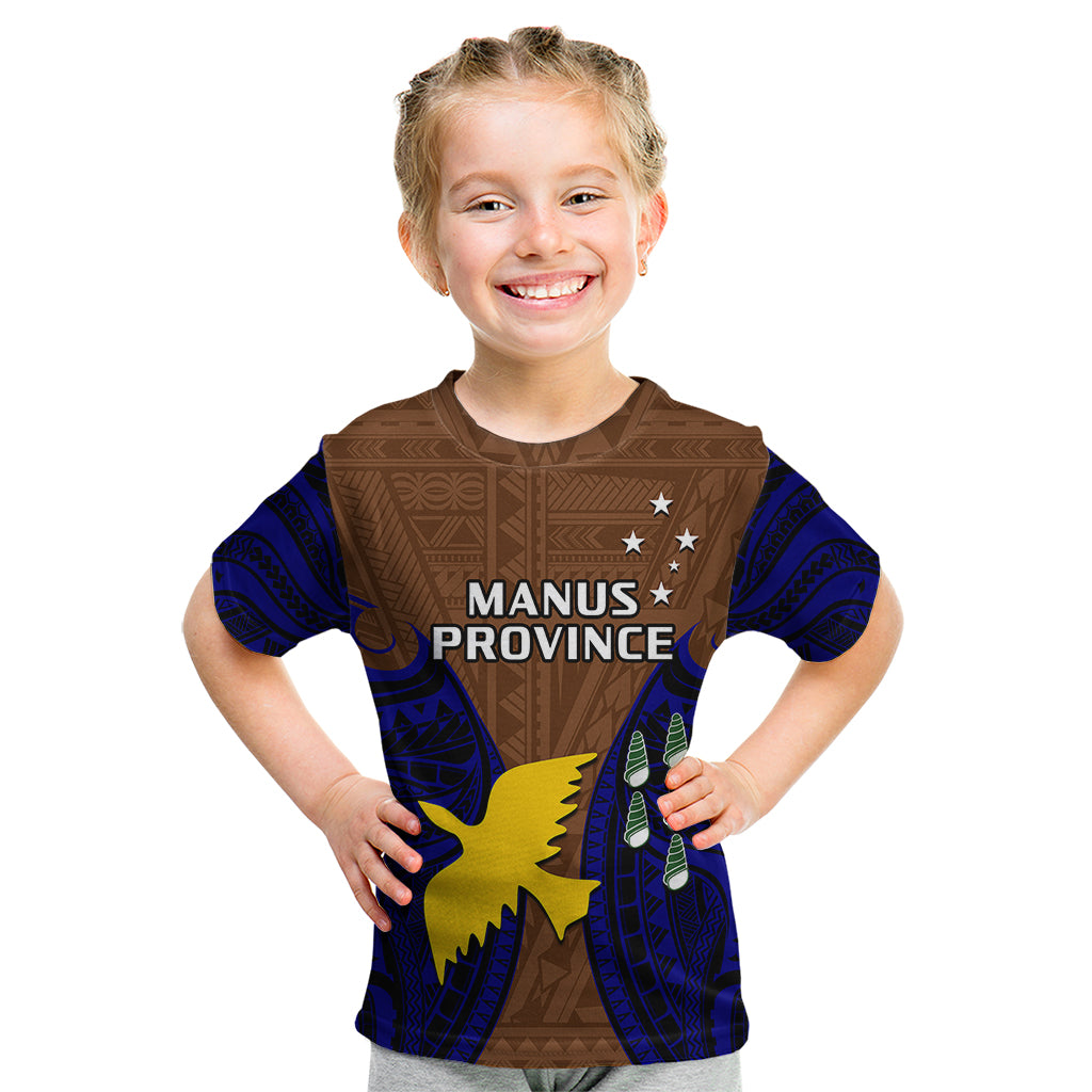 (Custom Personalised) Papua New Guinea Kid T Shirt Manus Province Mix Coat Of Arms Polynesian Art LT14 Youth XL Size14 - Polynesian Pride