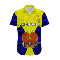 Papua New Guinea Hawaiian Shirt Morobe Province Mix Coat Of Arms Polynesian Art LT14 - Polynesian Pride