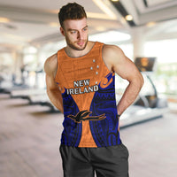 Papua New Guinea Men Tank Top New Ireland Province Mix Coat Of Arms Polynesian Art LT14 - Polynesian Pride