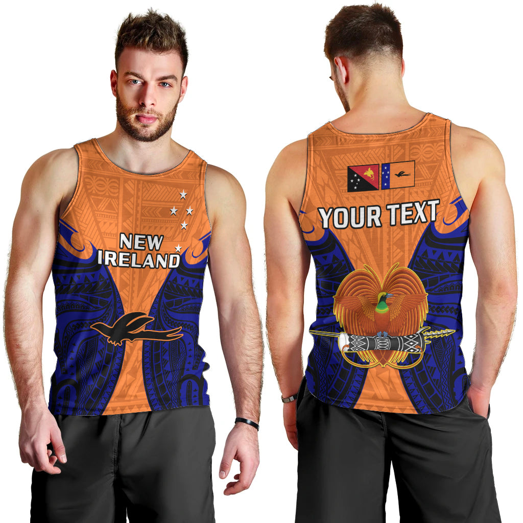 (Custom Personalised) Papua New Guinea Men Tank Top New Ireland Province Mix Coat Of Arms Polynesian Art LT14 - Polynesian Pride