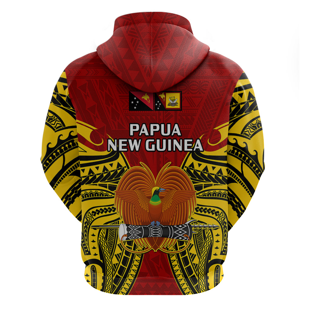 Papua New Guinea Hoodie Western Province Mix Coat of Arms Polynesian Art LT14 - Polynesian Pride