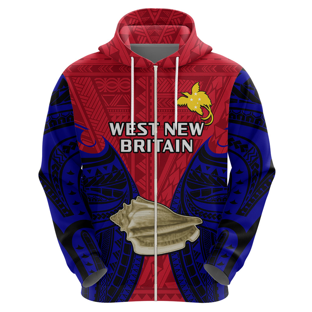 Papua New Guinea Hoodie West New Britain Province Mix Coat of Arms Polynesian Art LT14 - Polynesian Pride