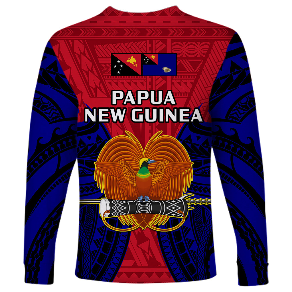 Papua New Guinea Long Sleeve Shirt West New Britain Province Mix Coat Of Arms Polynesian Art LT14 - Polynesian Pride