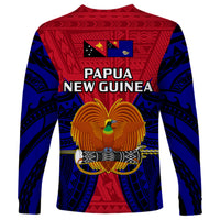 Papua New Guinea Long Sleeve Shirt West New Britain Province Mix Coat Of Arms Polynesian Art LT14 - Polynesian Pride