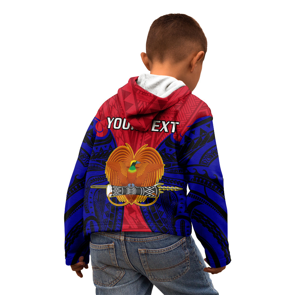(Custom Personalised) Papua New Guinea Kid Hoodie West New Britain Province Mix Coat Of Arms Polynesian Art LT14 - Polynesian Pride