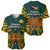 Papua New Guinea Baseball Jersey Jiwaka Province Mix Coat Of Arms Polynesian Art LT14 Green - Polynesian Pride