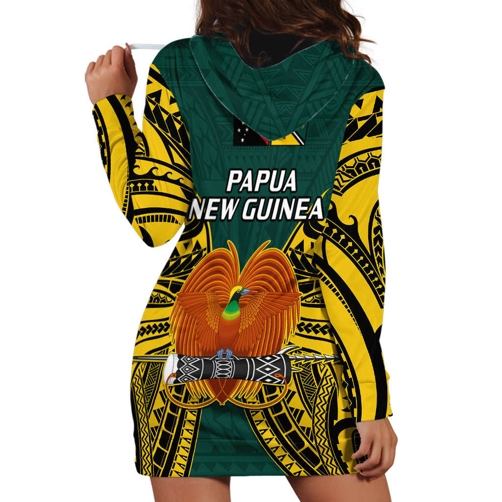 Papua New Guinea Hoodie Dress Jiwaka Province Mix Coat Of Arms Polynesian Art LT14 - Polynesian Pride