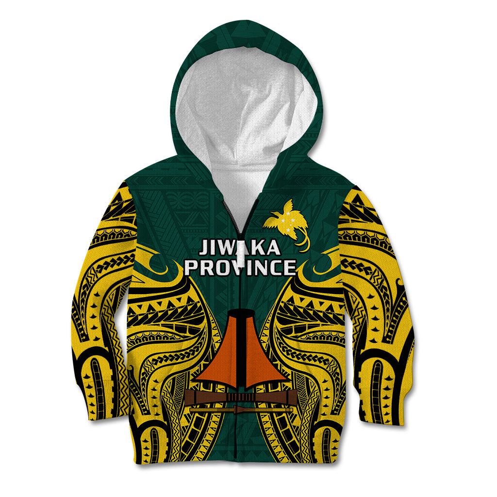 Papua New Guinea Kid Hoodie Jiwaka Province Mix Coat Of Arms Polynesian Art LT14 - Polynesian Pride