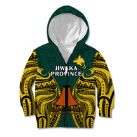 Papua New Guinea Kid Hoodie Jiwaka Province Mix Coat Of Arms Polynesian Art LT14 - Polynesian Pride