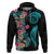 Palau Hoodie Tropical Flowers With Polynesian Pattern LT14 - Polynesian Pride