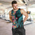 Palau Men Tank Top Tropical Flowers With Polynesian Pattern LT14 - Polynesian Pride