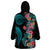 Palau Wearable Blanket Hoodie Tropical Flowers With Polynesian Pattern LT14 - Polynesian Pride