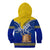 Tokelau Kid Hoodie Tokelauan Tatau Plumeria Special Style LT14 Zip Hoodie Blue - Polynesian Pride