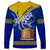 Tokelau Long Sleeve Shirt Tokelauan Tatau Plumeria Special Style LT14 - Polynesian Pride