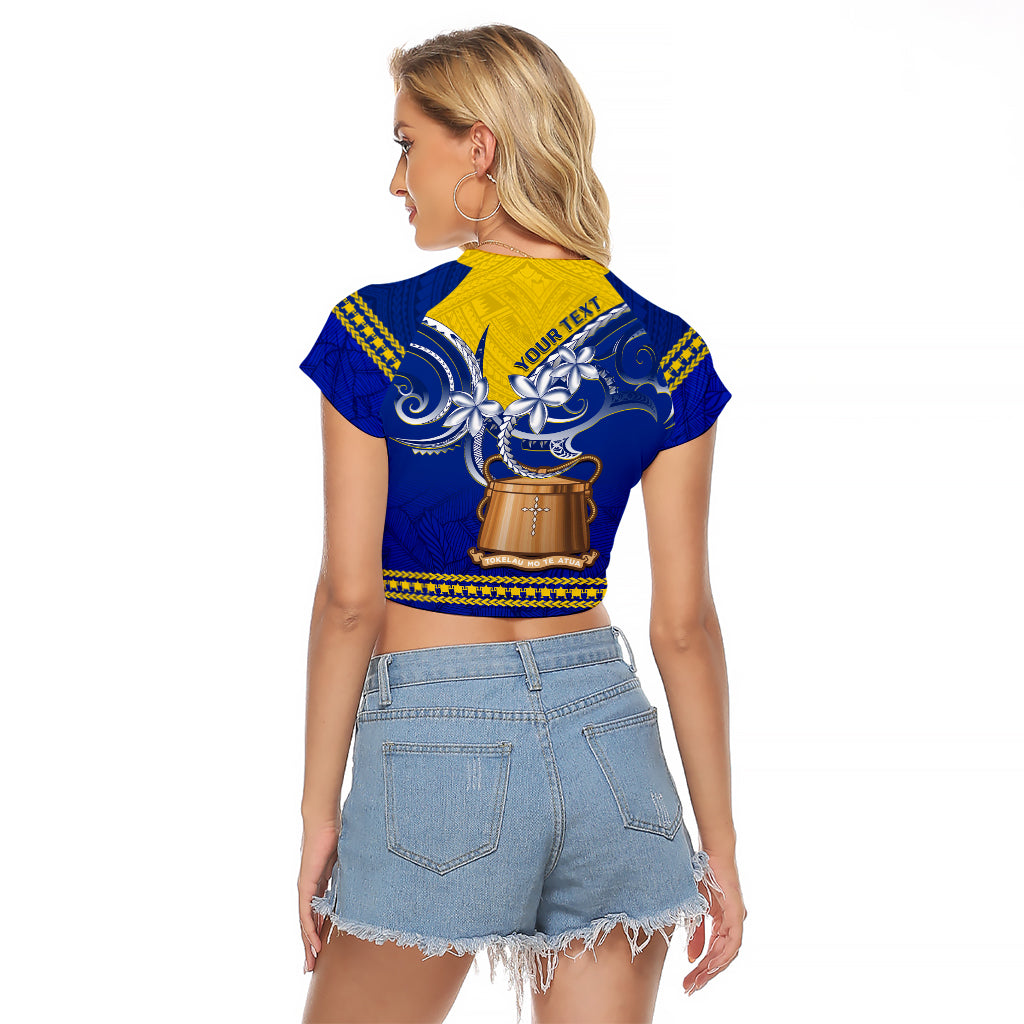 Tokelau Raglan Cropped T Shirt Tokelauan Tatau Plumeria Special Style LT14 - Polynesian Pride