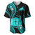 Tokelau Baseball Jersey Tokelauan Tatau With Badge Light Turquoise LT14 - Polynesian Pride