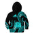 Tokelau Kid Hoodie Tokelauan Tatau With Badge Light Turquoise LT14 Zip Hoodie Turquoise - Polynesian Pride