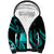 Tokelau Sherpa Hoodie Tokelauan Tatau With Badge Light Turquoise LT14 Unisex Turquoise - Polynesian Pride