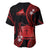 Tokelau Baseball Jersey Tokelauan Tatau With Badge Red LT14 - Polynesian Pride