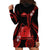 Tokelau Hoodie Dress Tokelauan Tatau With Badge Red LT14 - Polynesian Pride