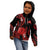 Tokelau Kid Hoodie Tokelauan Tatau With Badge Red LT14 - Polynesian Pride