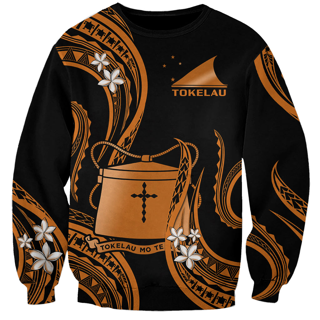 Tokelau Sweatshirt Tokelauan Tatau With Badge Gold LT14 Unisex Gold - Polynesian Pride
