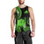 Tokelau Men Tank Top Tokelauan Tatau With Badge Green LT14 - Polynesian Pride