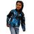 Tokelau Kid Hoodie Tokelauan Tatau With Badge Blue LT14 - Polynesian Pride