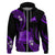 Tokelau Hoodie Tokelauan Tatau With Badge Purple LT14 - Polynesian Pride