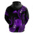 Tokelau Hoodie Tokelauan Tatau With Badge Purple LT14 - Polynesian Pride