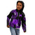 Tokelau Kid Hoodie Tokelauan Tatau With Badge Purple LT14 - Polynesian Pride