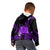 Tokelau Kid Hoodie Tokelauan Tatau With Badge Purple LT14 - Polynesian Pride