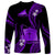 Tokelau Long Sleeve Shirt Tokelauan Tatau With Badge Purple LT14 - Polynesian Pride