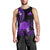 Tokelau Men Tank Top Tokelauan Tatau With Badge Purple LT14 - Polynesian Pride