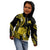 Tokelau Kid Hoodie Tokelauan Tatau With Badge Yellow LT14 - Polynesian Pride