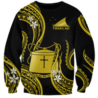 Tokelau Sweatshirt Tokelauan Tatau With Badge Yellow LT14 Unisex Yellow - Polynesian Pride