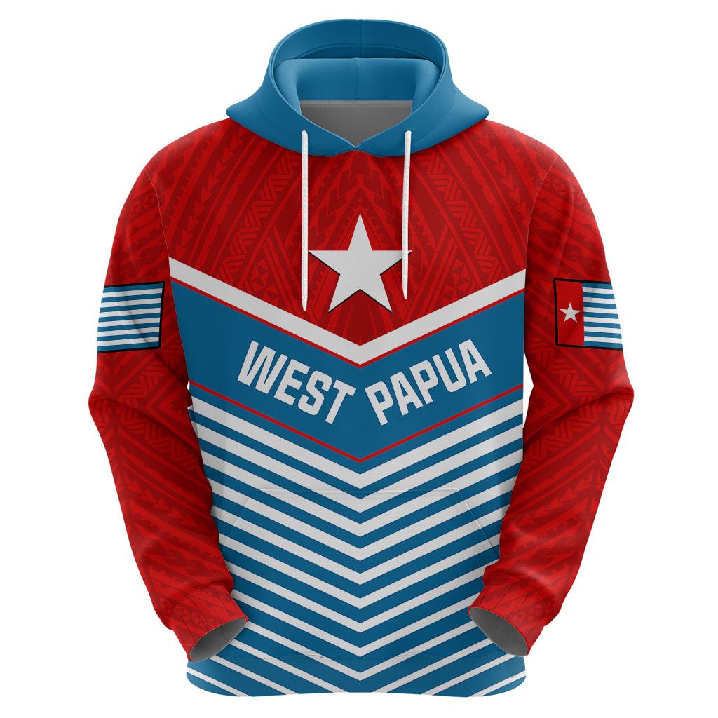 West Papua Hoodie Coat of Arms and Morning Star Flag LT14 - Polynesian Pride