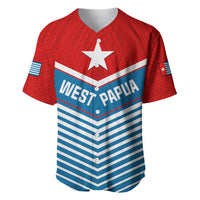 (Custom Personalised) West Papua Baseball Jersey Coat Of Arms And Morning Star Flag LT14 - Polynesian Pride