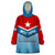 (Custom Personalised) West Papua Wearable Blanket Hoodie Coat Of Arms And Morning Star Flag LT14 One Size Blue - Polynesian Pride